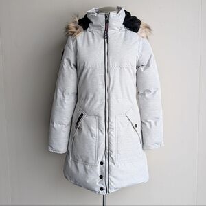 Canada Weathergear Gray Winter Coat Parka with Faux Fur Trim